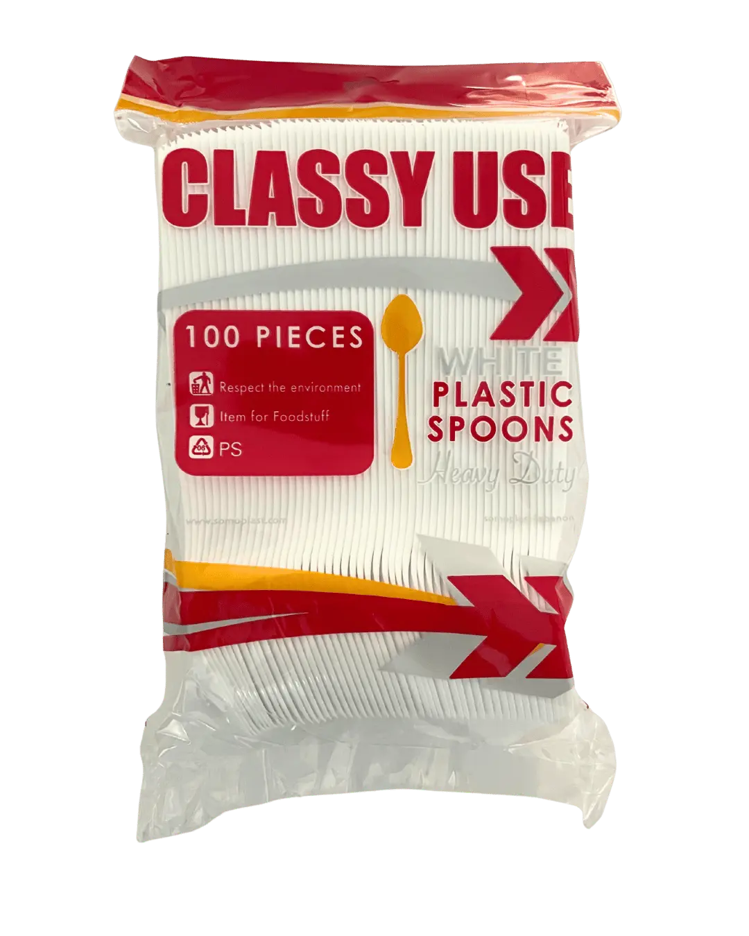 Spoon White Plastic heavy Duty 100 pcs